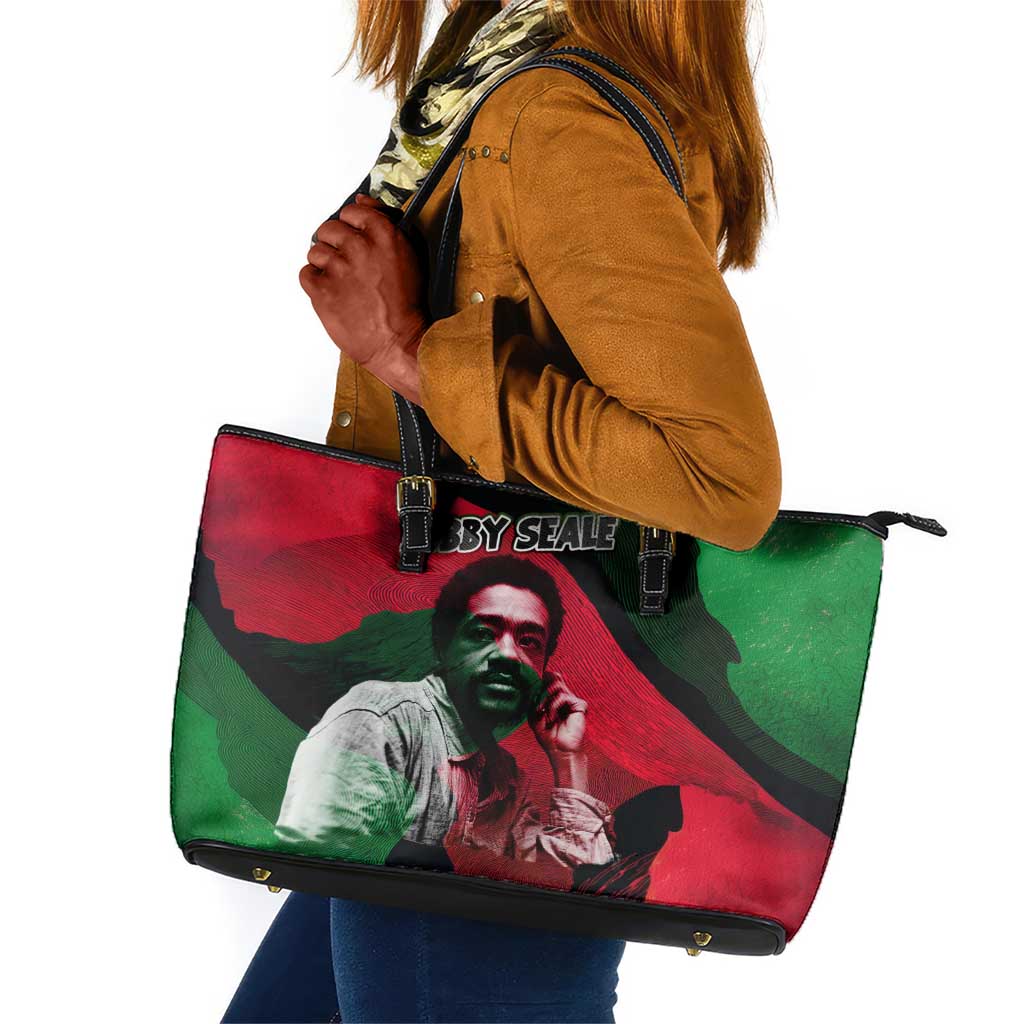 Bobby Seale Leather Tote Bag Black Panther Logo Revolutionary Civil Rights Movement Tribute - Wonder Print Shop