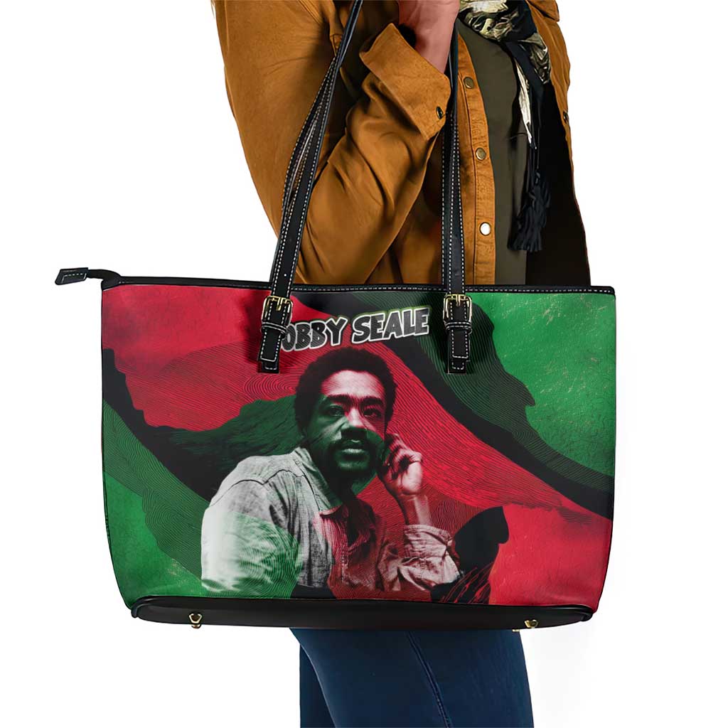 Bobby Seale Leather Tote Bag Black Panther Logo Revolutionary Civil Rights Movement Tribute - Wonder Print Shop