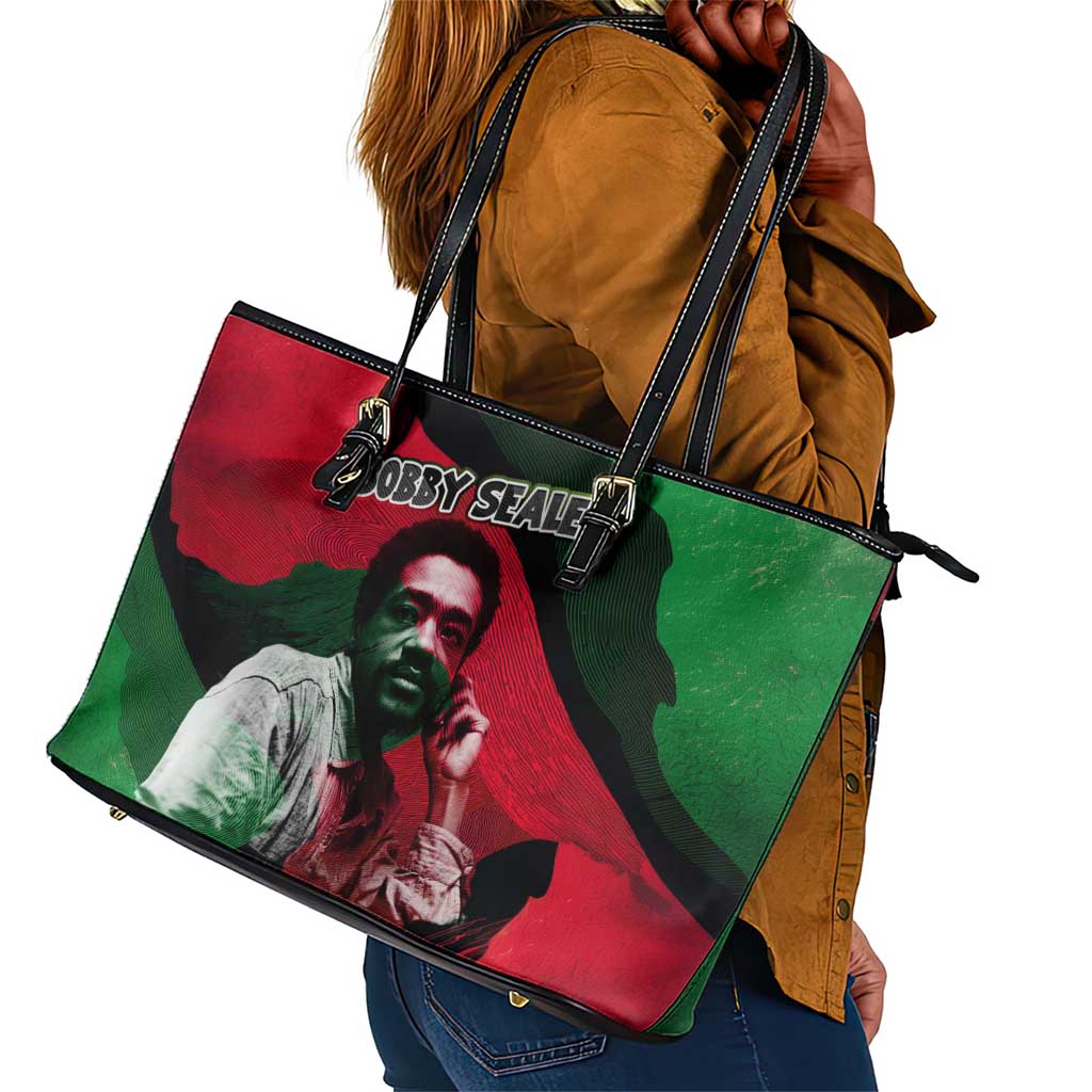 Bobby Seale Leather Tote Bag Black Panther Logo Revolutionary Civil Rights Movement Tribute - Wonder Print Shop