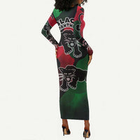 Bobby Seale Long Sleeve Bodycon Dress Black Panther Logo Revolutionary Civil Rights Movement Tribute - Wonder Print Shop