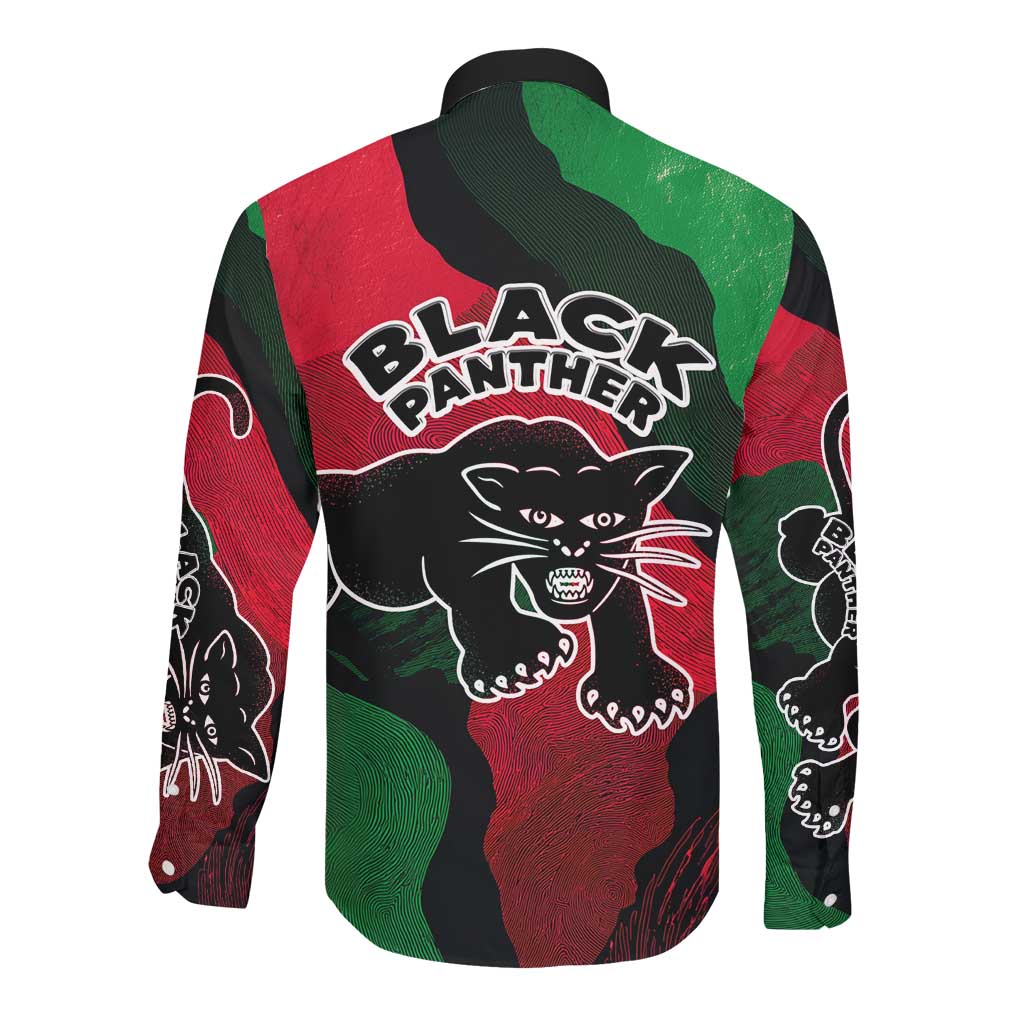 Bobby Seale Long Sleeve Button Shirt Black Panther Logo Revolutionary Civil Rights Movement Tribute - Wonder Print Shop