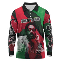 Bobby Seale Long Sleeve Polo Shirt Black Panther Logo Revolutionary Civil Rights Movement Tribute - Wonder Print Shop