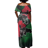 Bobby Seale Off Shoulder Maxi Dress Black Panther Logo Revolutionary Civil Rights Movement Tribute - Wonder Print Shop