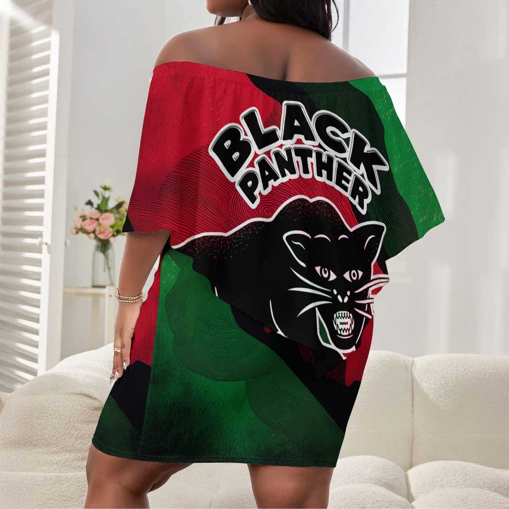 Bobby Seale Off Shoulder Short Dress Black Panther Logo Revolutionary Civil Rights Movement Tribute - Wonder Print Shop