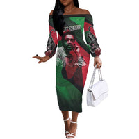 Bobby Seale Off The Shoulder Long Sleeve Dress Black Panther Logo Revolutionary Civil Rights Movement Tribute - Wonder Print Shop