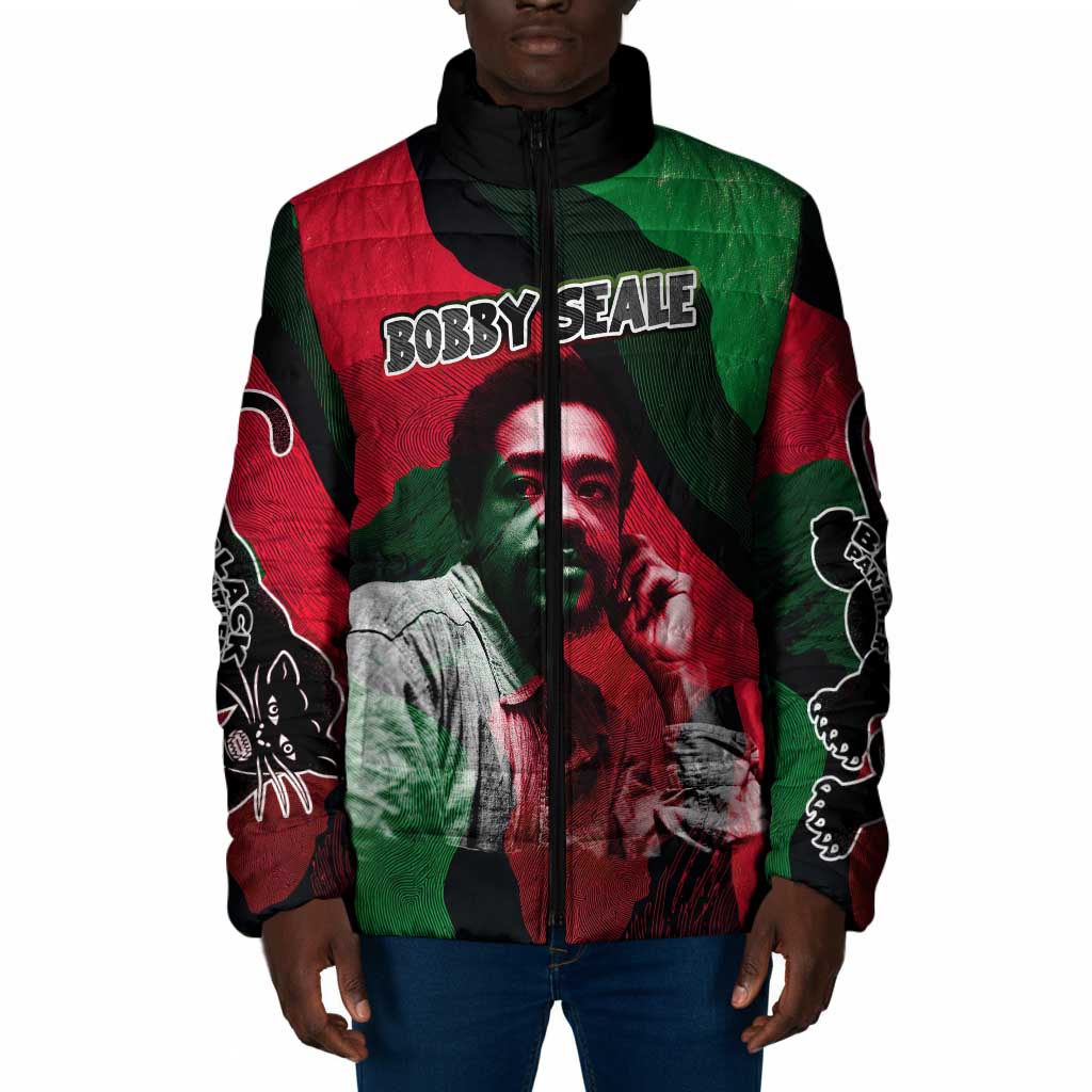 Bobby Seale Padded Jacket Black Panther Logo Revolutionary Civil Rights Movement Tribute - Wonder Print Shop