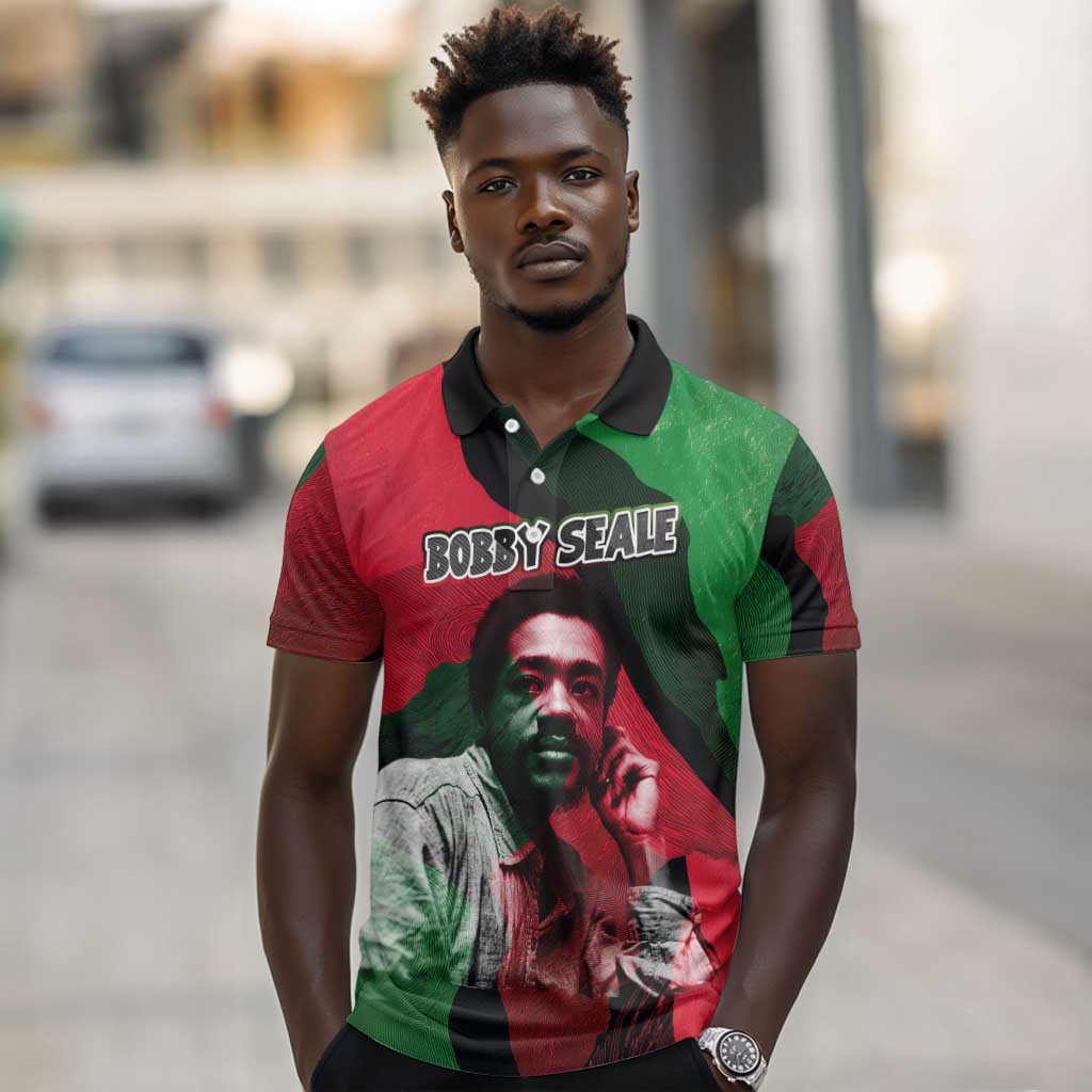 Bobby Seale Polo Shirt Black Panther Logo Revolutionary Civil Rights Movement Tribute - Wonder Print Shop