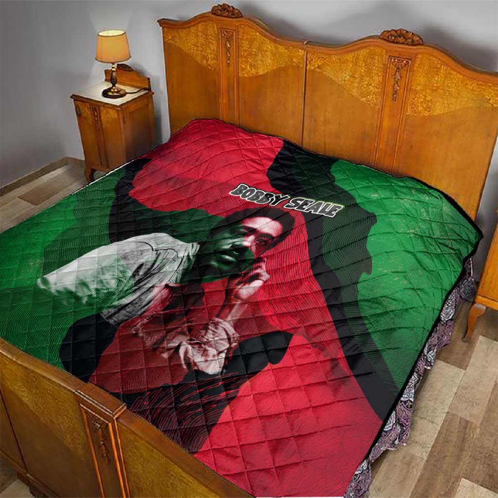 Bobby Seale Quilt Black Panther Logo Revolutionary Civil Rights Movement Tribute - Wonder Print Shop