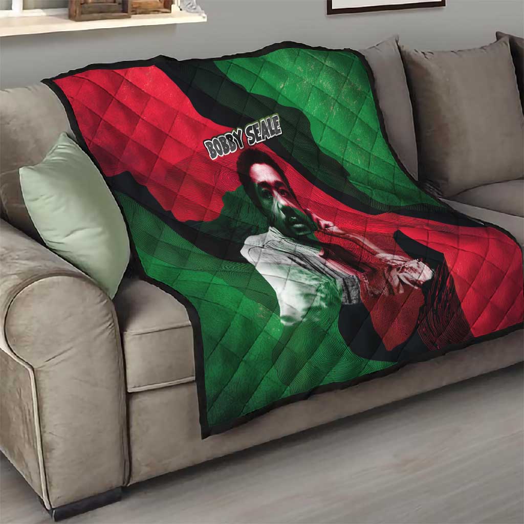 Bobby Seale Quilt Black Panther Logo Revolutionary Civil Rights Movement Tribute - Wonder Print Shop