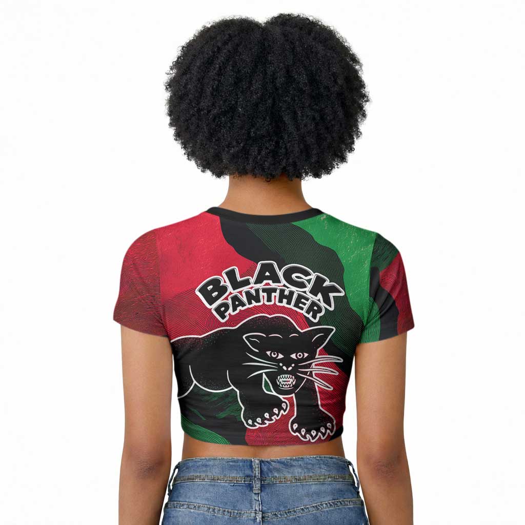 Bobby Seale Raglan Cropped T shirt Black Panther Logo Revolutionary Civil Rights Movement Tribute - Wonder Print Shop