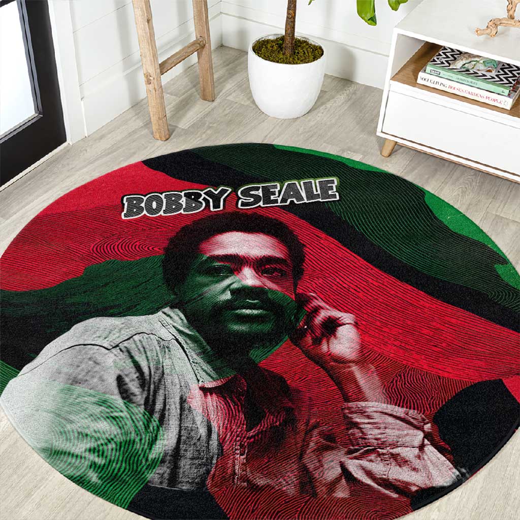 Bobby Seale Round Carpet Black Panther Logo Revolutionary Civil Rights Movement Tribute - Wonder Print Shop