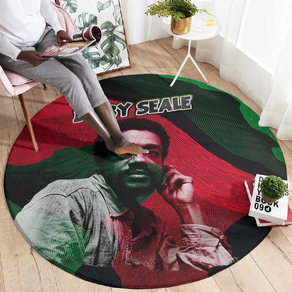 Bobby Seale Round Carpet Black Panther Logo Revolutionary Civil Rights Movement Tribute - Wonder Print Shop
