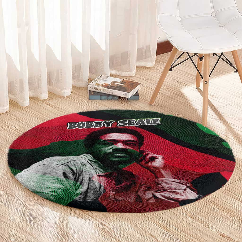 Bobby Seale Round Carpet Black Panther Logo Revolutionary Civil Rights Movement Tribute - Wonder Print Shop