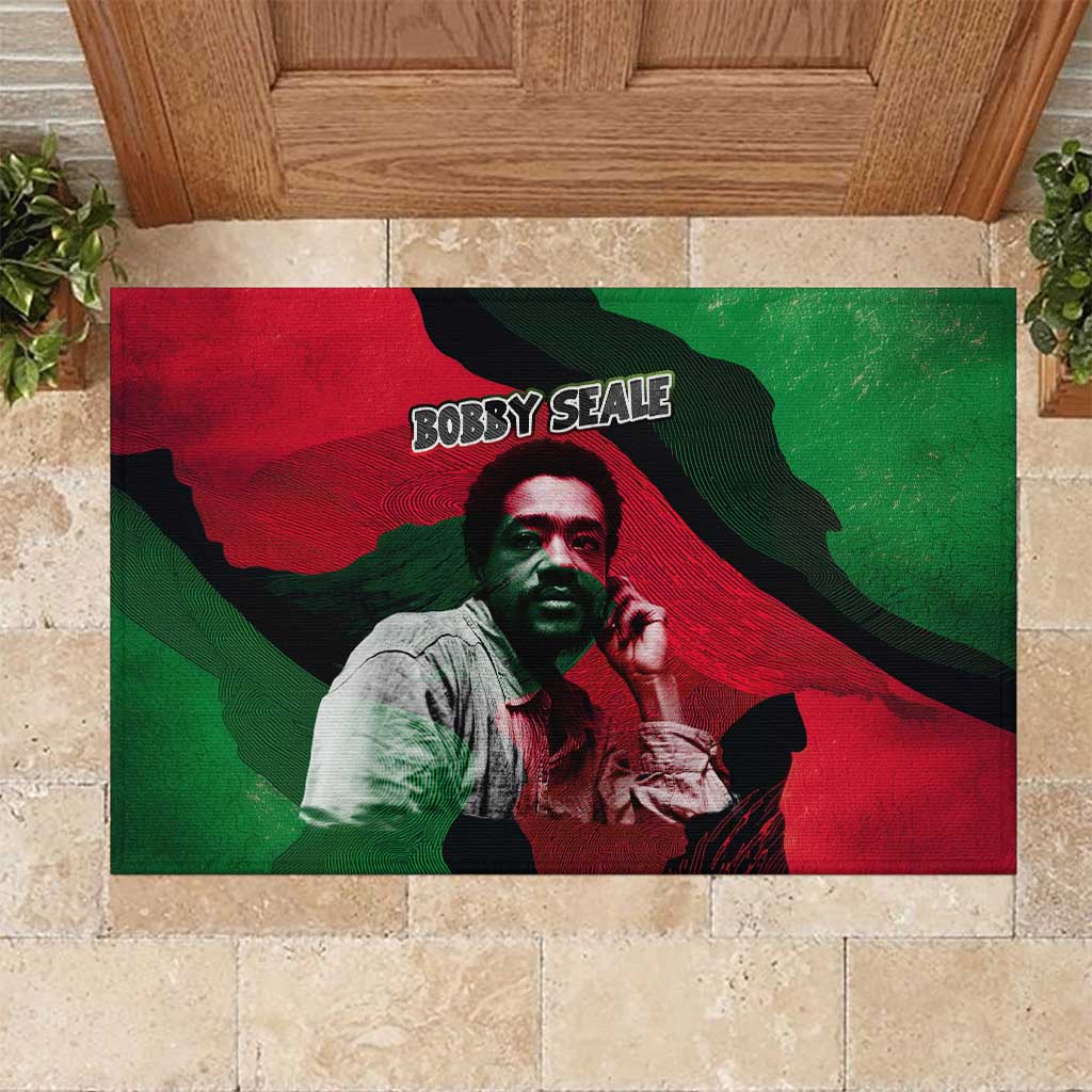 Bobby Seale Rubber Doormat Black Panther Logo Revolutionary Civil Rights Movement Tribute - Wonder Print Shop