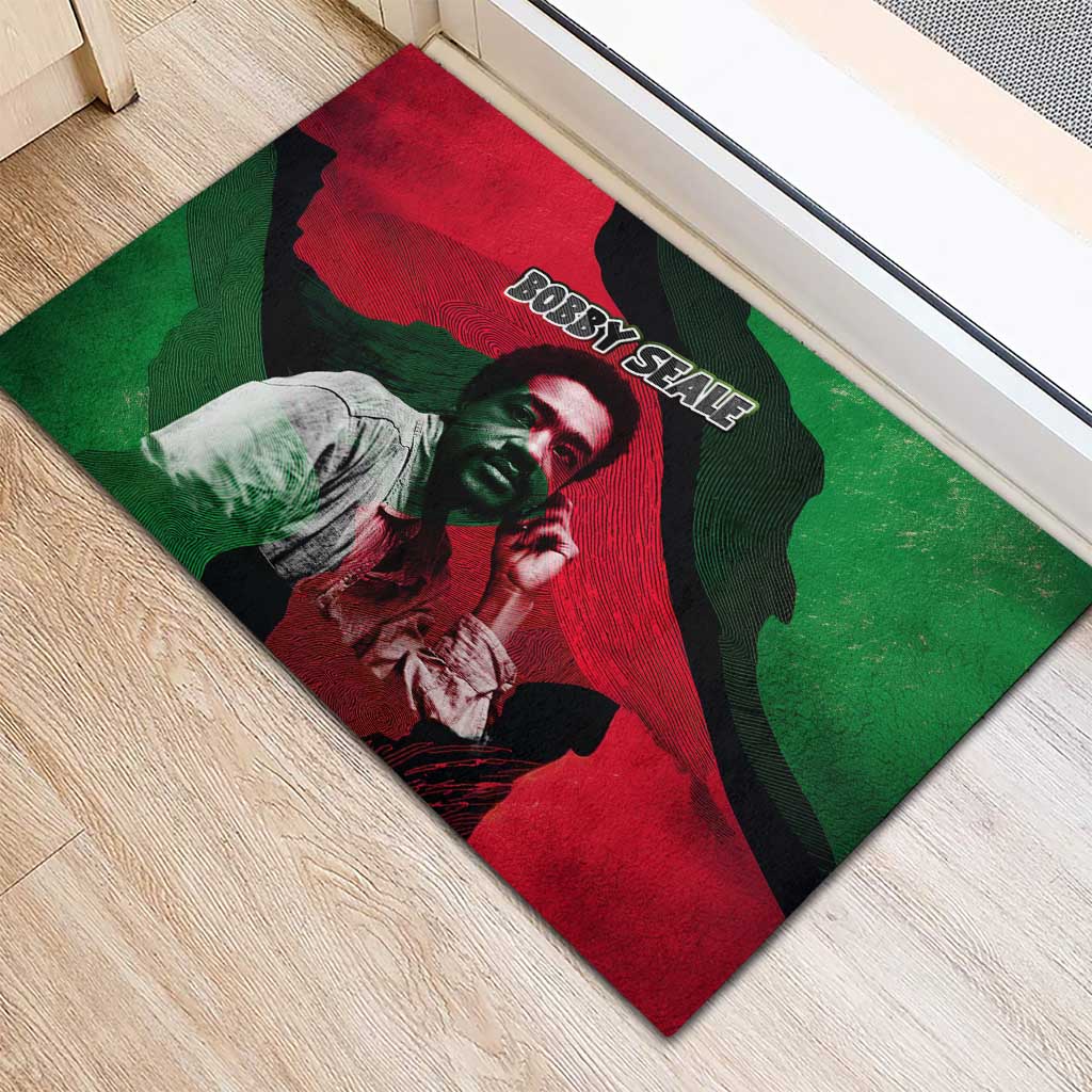 Bobby Seale Rubber Doormat Black Panther Logo Revolutionary Civil Rights Movement Tribute - Wonder Print Shop