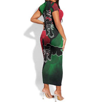 Bobby Seale Short Sleeve Bodycon Dress Black Panther Logo Revolutionary Civil Rights Movement Tribute - Wonder Print Shop