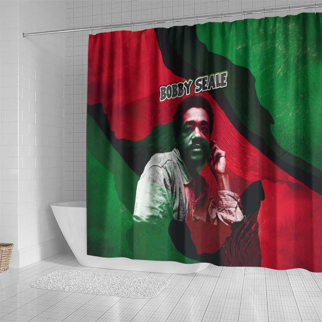 Bobby Seale Shower Curtain Black Panther Logo Revolutionary Civil Rights Movement Tribute - Wonder Print Shop