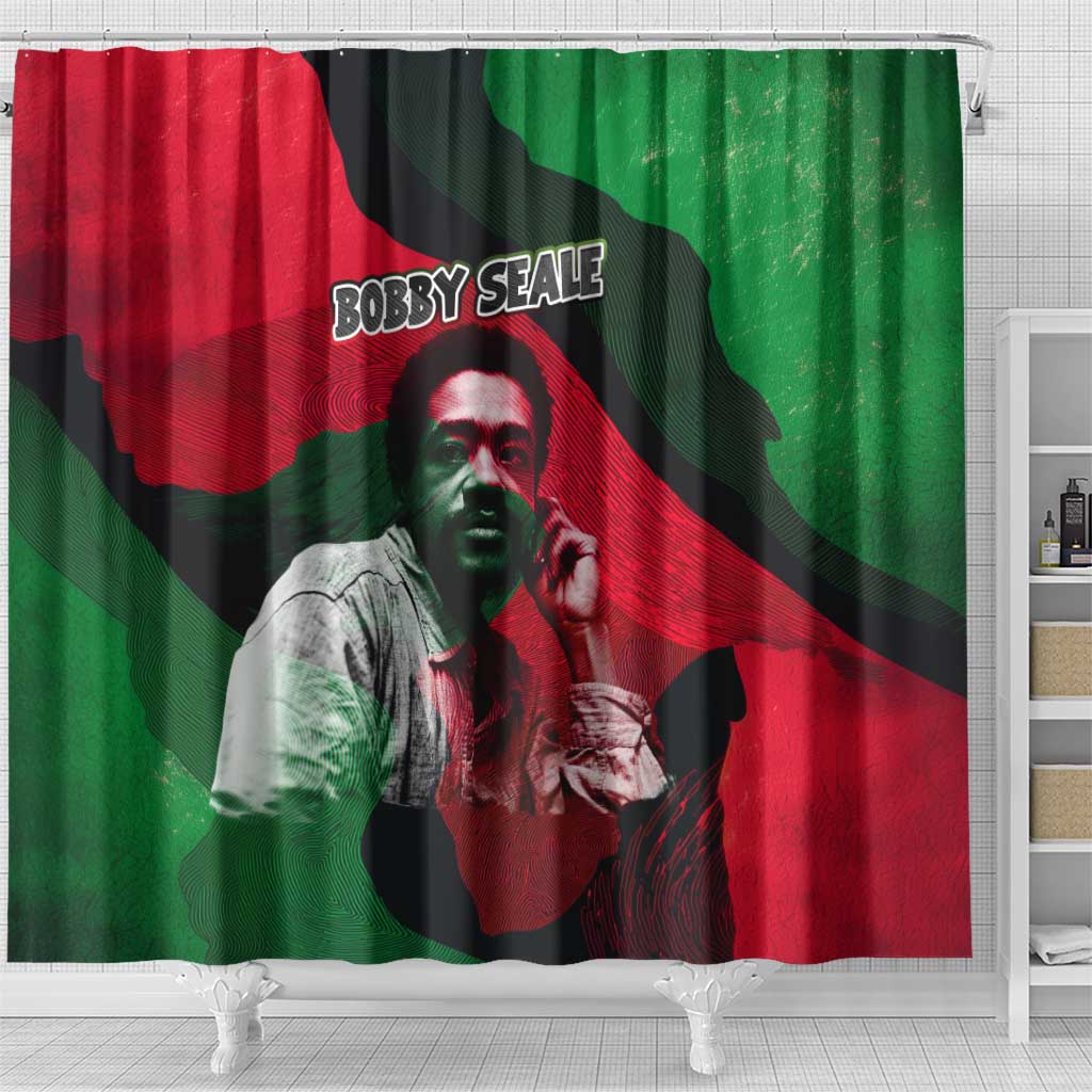 Bobby Seale Shower Curtain Black Panther Logo Revolutionary Civil Rights Movement Tribute - Wonder Print Shop