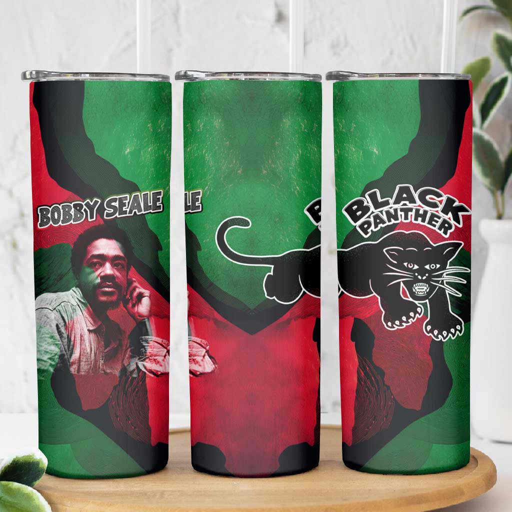 Bobby Seale Skinny Tumbler Black Panther Logo Revolutionary Civil Rights Movement Tribute - Wonder Print Shop