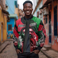 Bobby Seale Sleeve Zip Bomber Jacket Black Panther Logo Revolutionary Civil Rights Movement Tribute - Wonder Print Shop