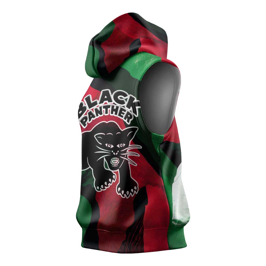 Bobby Seale Sleeveless Hoodie Black Panther Logo Revolutionary Civil Rights Movement Tribute - Wonder Print Shop