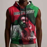 Bobby Seale Sleeveless Hoodie Black Panther Logo Revolutionary Civil Rights Movement Tribute - Wonder Print Shop