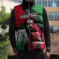 Bobby Seale Sleeveless Puffer Jacket Black Panther Logo Revolutionary Civil Rights Movement Tribute - Wonder Print Shop