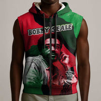 Bobby Seale Sleeveless Zip Hoodie Black Panther Logo Revolutionary Civil Rights Movement Tribute - Wonder Print Shop