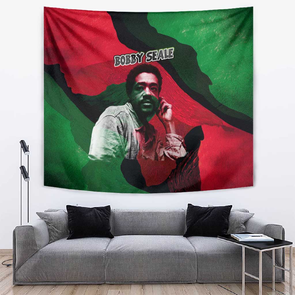 Bobby Seale Tapestry Black Panther Logo Revolutionary Civil Rights Movement Tribute - Wonder Print Shop
