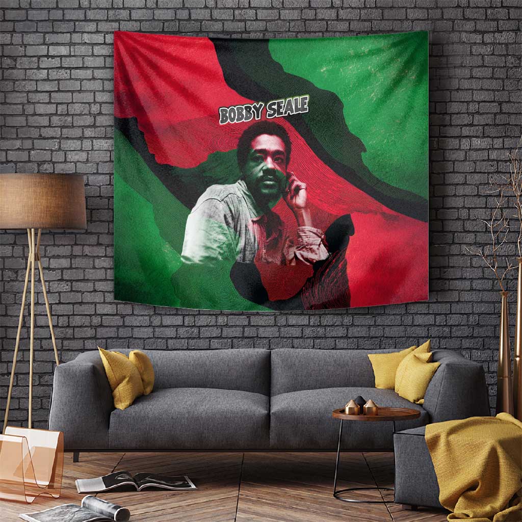 Bobby Seale Tapestry Black Panther Logo Revolutionary Civil Rights Movement Tribute - Wonder Print Shop