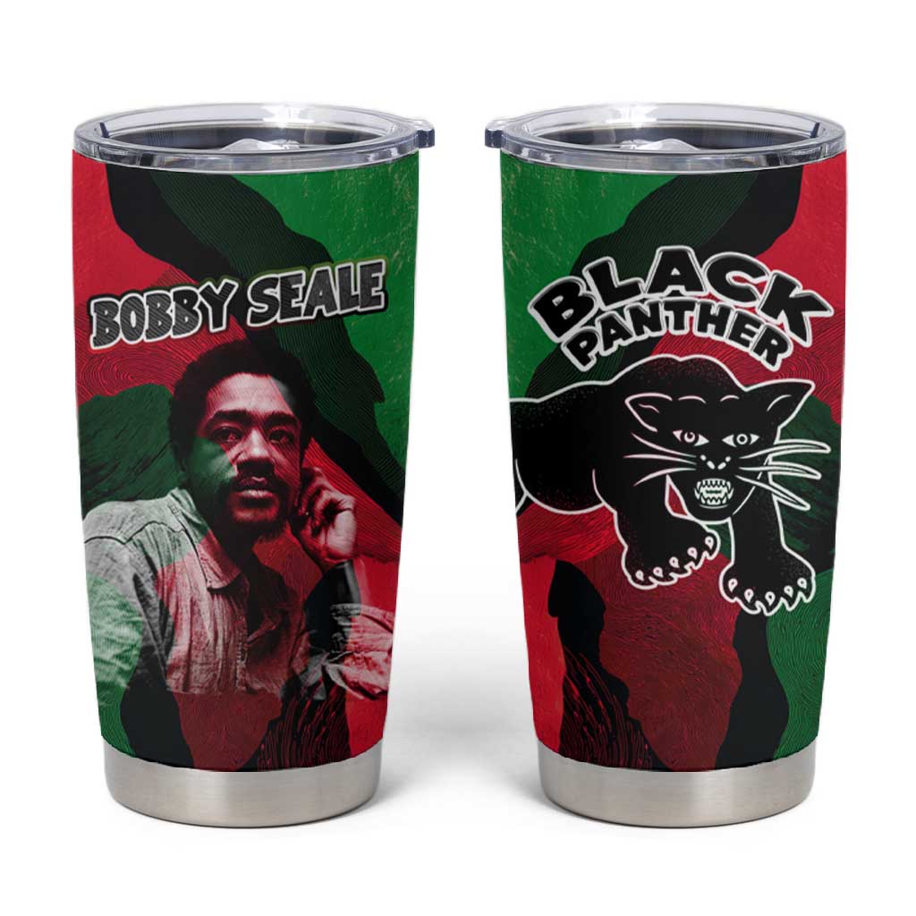 Bobby Seale Tumbler Cup Black Panther Logo Revolutionary Civil Rights Movement Tribute - Wonder Print Shop