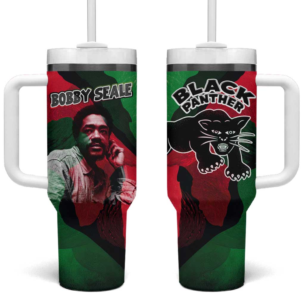 Bobby Seale Tumbler With Handle Black Panther Logo Revolutionary Civil Rights Movement Tribute - Wonder Print Shop