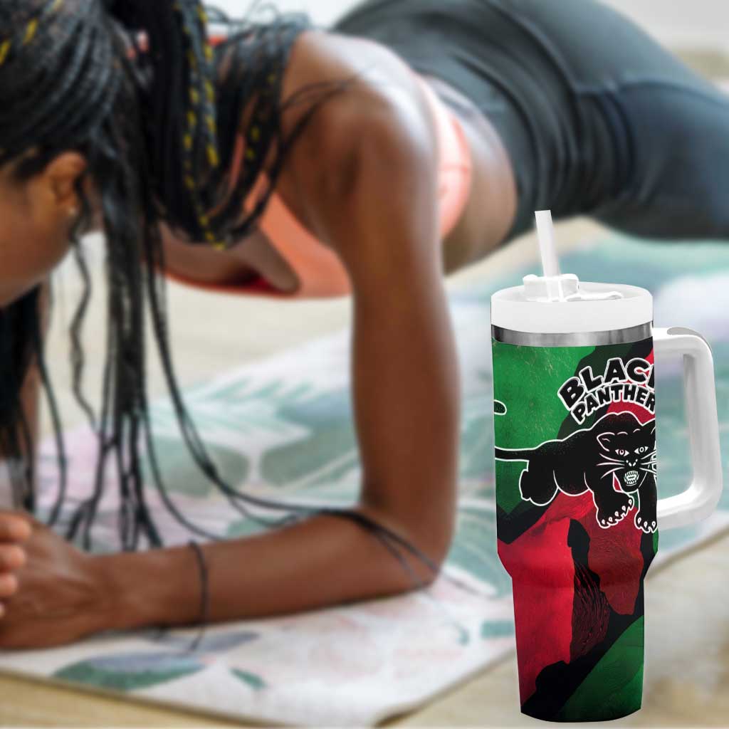 Bobby Seale Tumbler With Handle Black Panther Logo Revolutionary Civil Rights Movement Tribute - Wonder Print Shop
