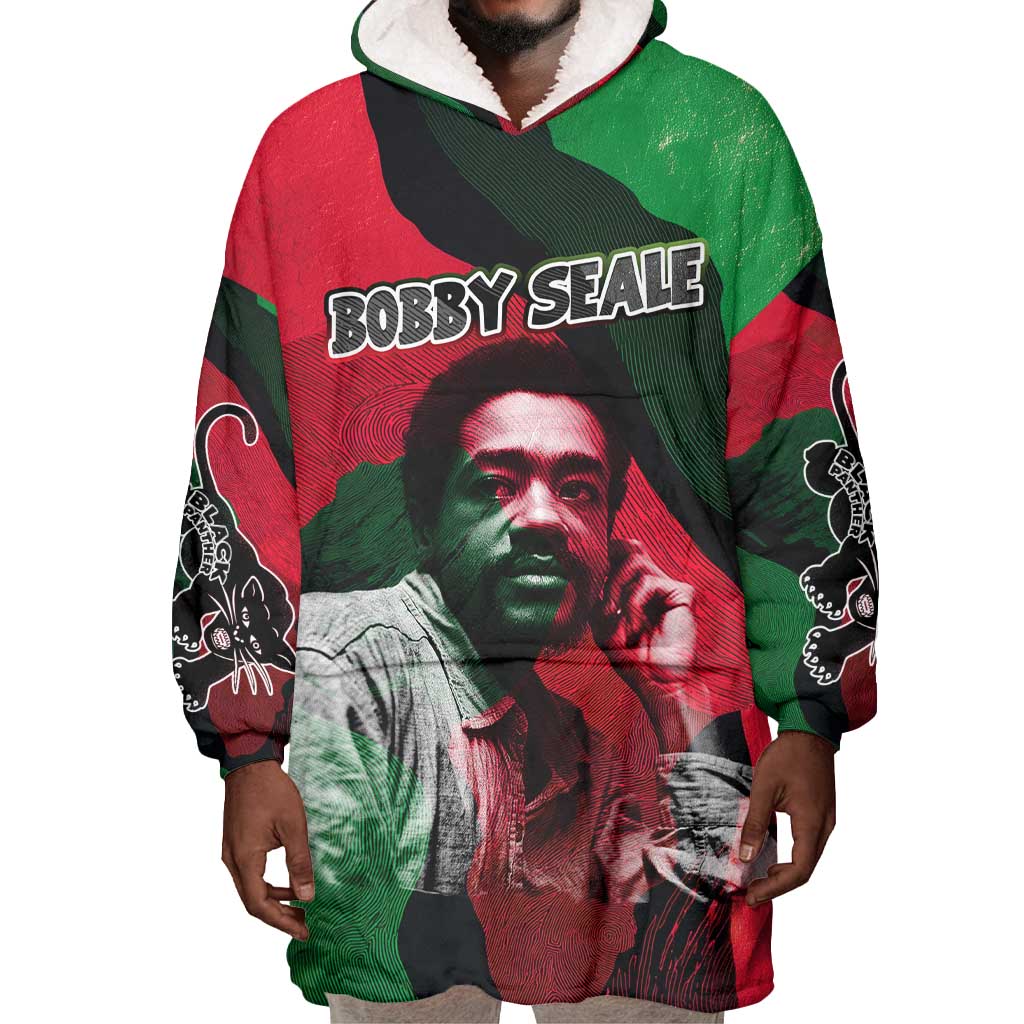 Bobby Seale Wearable Blanket Hoodie Black Panther Logo Revolutionary Civil Rights Movement Tribute - Wonder Print Shop