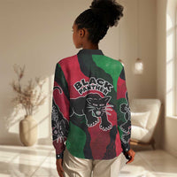 Bobby Seale Women Casual Shirt Black Panther Logo Revolutionary Civil Rights Movement Tribute - Wonder Print Shop