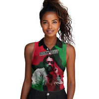 Bobby Seale Women Sleeveless Polo Shirt Black Panther Logo Revolutionary Civil Rights Movement Tribute - Wonder Print Shop