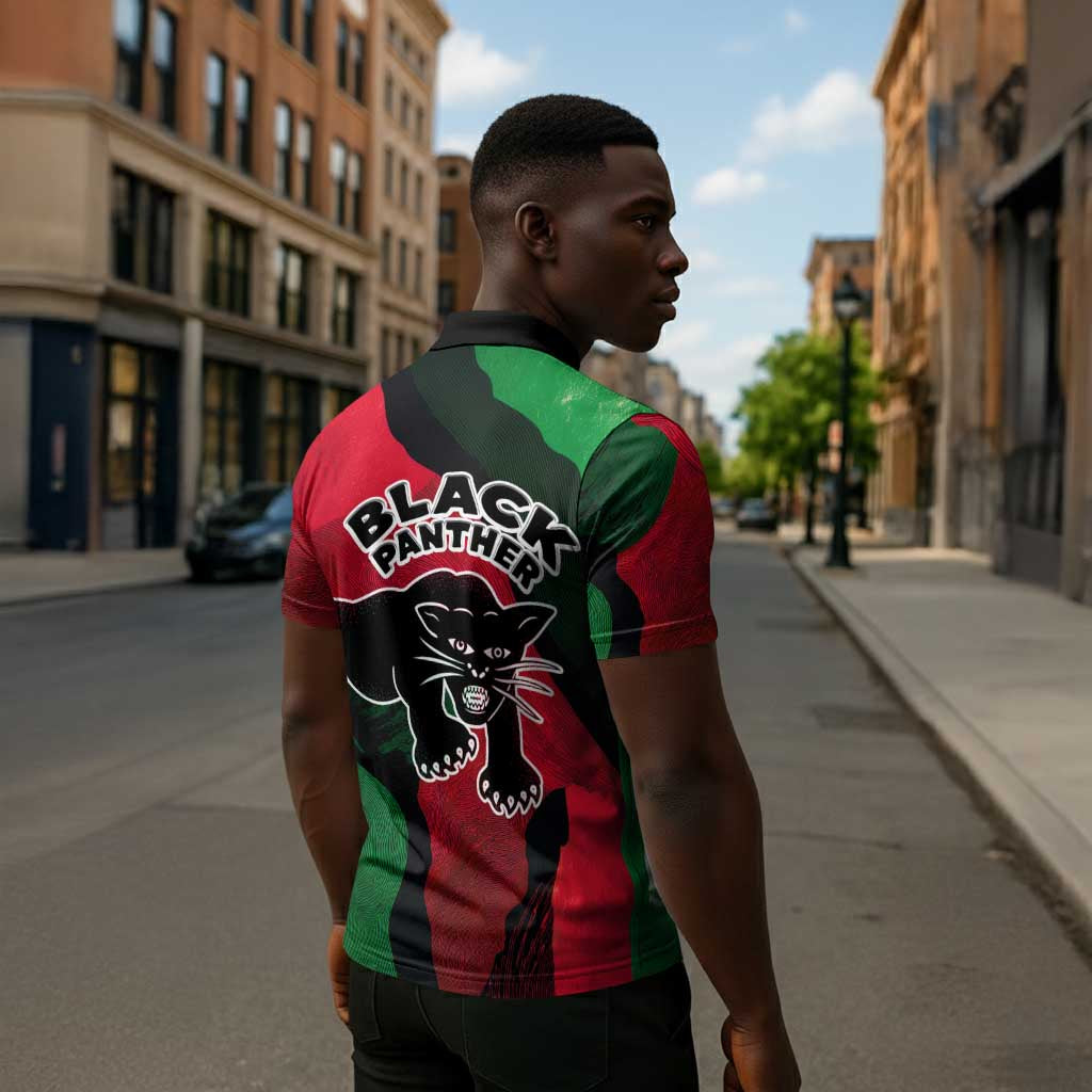Bobby Seale Zipper Polo Shirt Black Panther Logo Revolutionary Civil Rights Movement Tribute - Wonder Print Shop