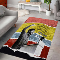Bobby Seale Area Rug Torn Paper Collage Design Solidarity Quote Powerful Speech Artwork Civil Rights - Wonder Print Shop