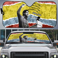 Bobby Seale Auto Sun Shade Torn Paper Collage Design Solidarity Quote Powerful Speech Artwork Civil Rights - Wonder Print Shop