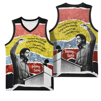Bobby Seale Basketball Jersey Torn Paper Collage Design Solidarity Quote Powerful Speech Artwork Civil Rights - Wonder Print Shop