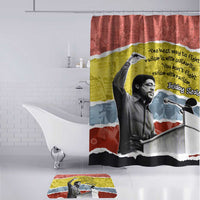 Bobby Seale Bathroom Set Torn Paper Collage Design Solidarity Quote Powerful Speech Artwork Civil Rights - Wonder Print Shop