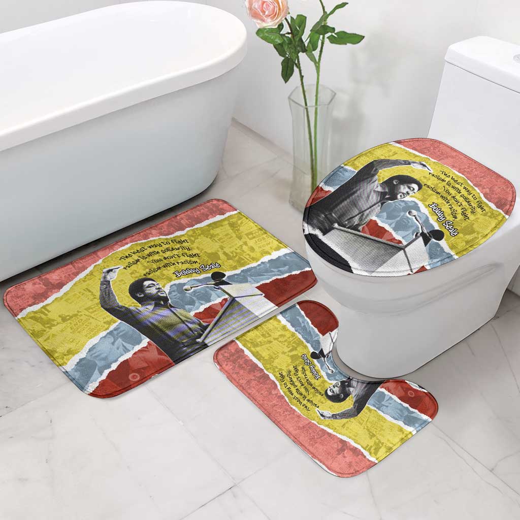 Bobby Seale Bathroom Set Torn Paper Collage Design Solidarity Quote Powerful Speech Artwork Civil Rights - Wonder Print Shop