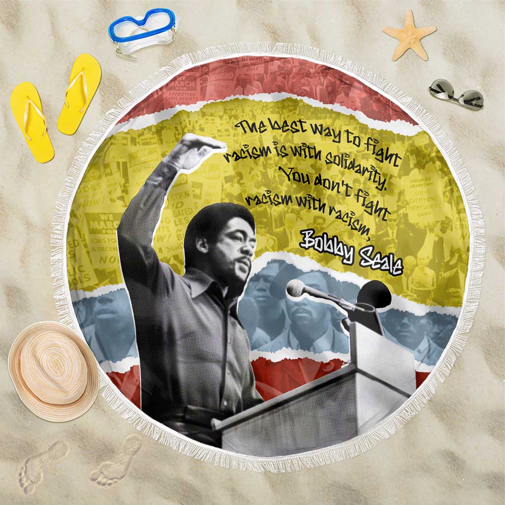 Bobby Seale Beach Blanket Torn Paper Collage Design Solidarity Quote Powerful Speech Artwork Civil Rights - Wonder Print Shop