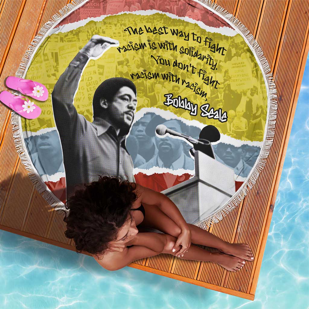 Bobby Seale Beach Blanket Torn Paper Collage Design Solidarity Quote Powerful Speech Artwork Civil Rights - Wonder Print Shop