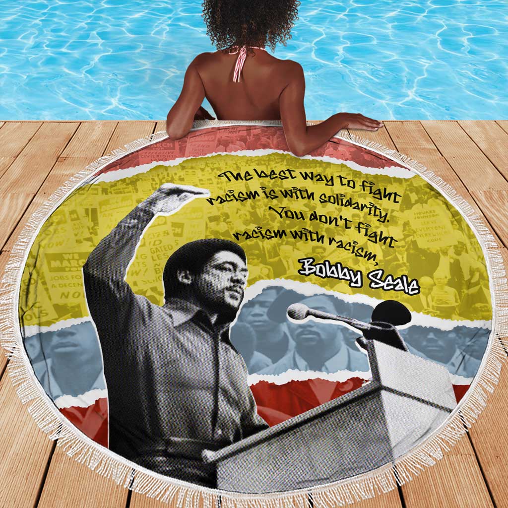 Bobby Seale Beach Blanket Torn Paper Collage Design Solidarity Quote Powerful Speech Artwork Civil Rights - Wonder Print Shop