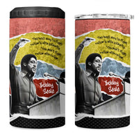Bobby Seale 4 in 1 Can Cooler Tumbler Torn Paper Collage Design Solidarity Quote Powerful Speech Artwork Civil Rights - Wonder Print Shop
