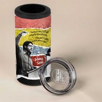 Bobby Seale 4 in 1 Can Cooler Tumbler Torn Paper Collage Design Solidarity Quote Powerful Speech Artwork Civil Rights - Wonder Print Shop
