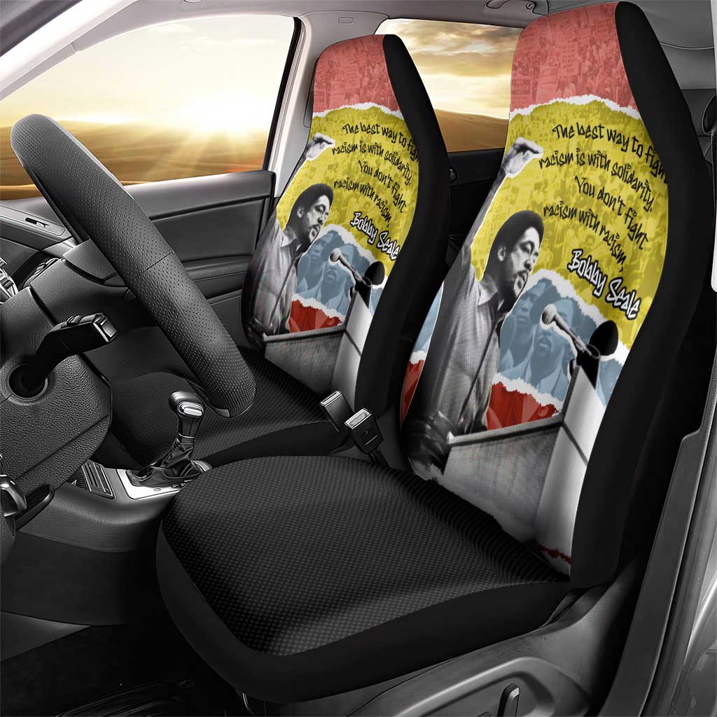 Bobby Seale Car Seat Cover Torn Paper Collage Design Solidarity Quote Powerful Speech Artwork Civil Rights - Wonder Print Shop