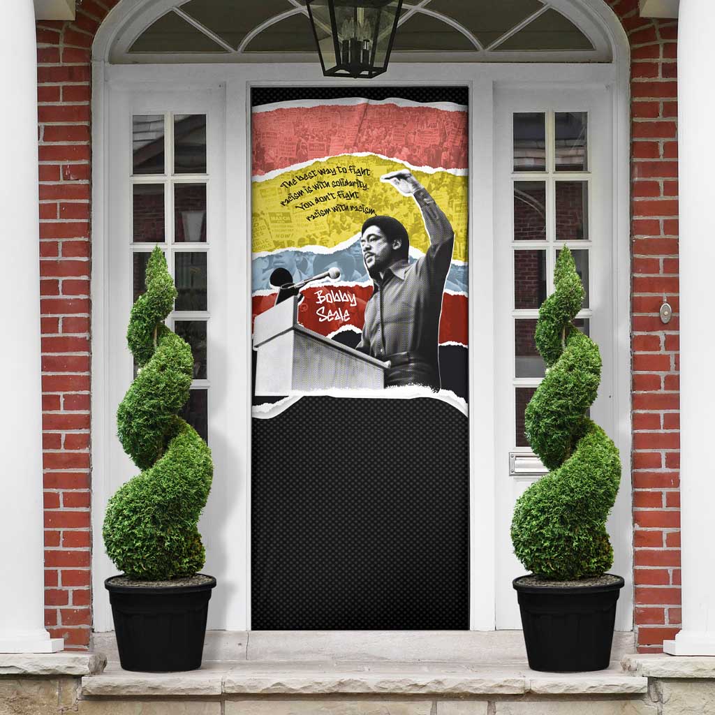 Bobby Seale Door Cover Torn Paper Collage Design Solidarity Quote Powerful Speech Artwork Civil Rights - Wonder Print Shop