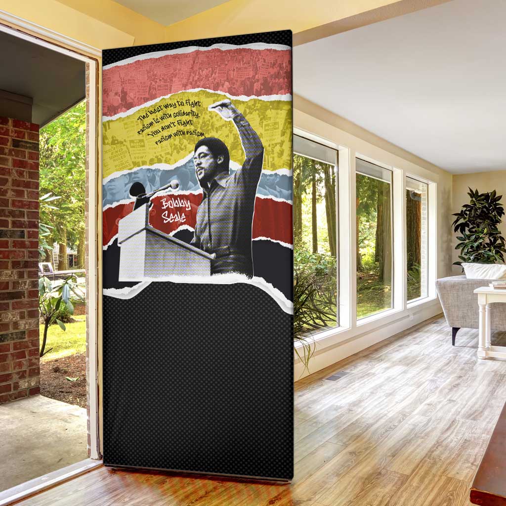 Bobby Seale Door Cover Torn Paper Collage Design Solidarity Quote Powerful Speech Artwork Civil Rights - Wonder Print Shop